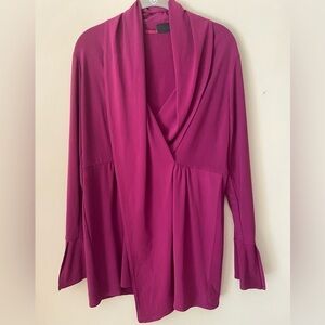 Effortless Style by Citiknits Magenta Tunic Style Blouse M